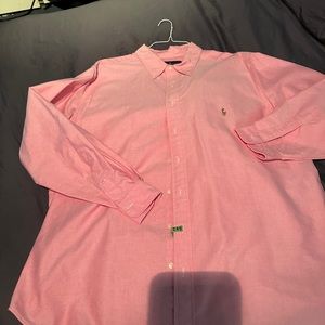 Polo RL Pink button down
